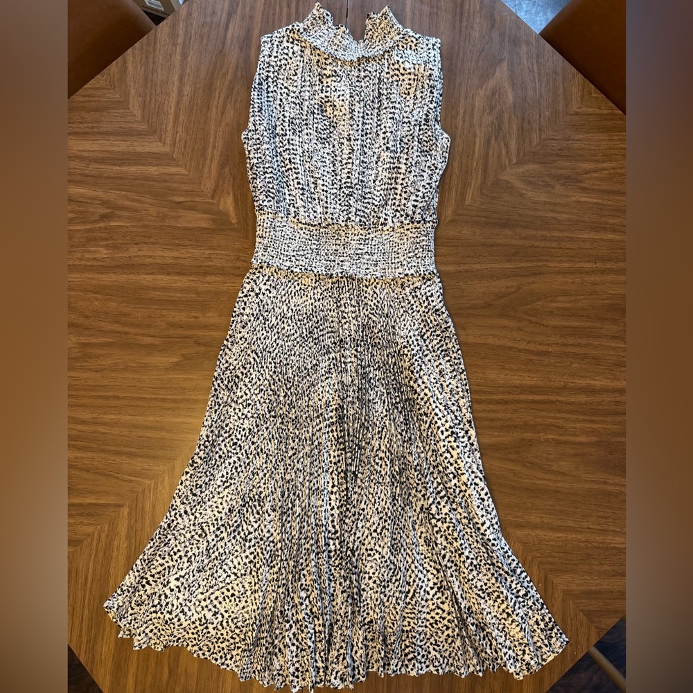 Nanette Lepore Black and White Printed Midi Dress
